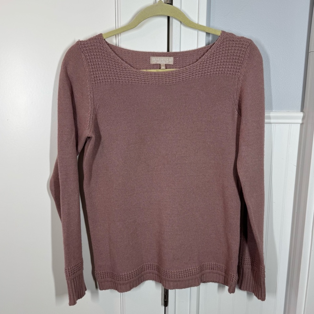 BENEDETTA B. Merino‎ Wool & Cashmere Blend Light Purple Knit Sweater size small